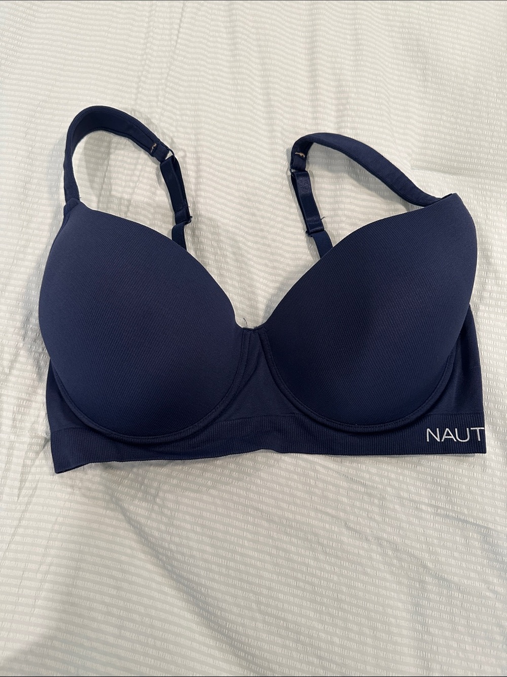 Nautica Navy Seamless Molded Cup Underwire Bra